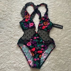 NWT floral & lace one piece